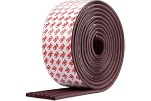 Dovesail Upgrade Baby Proofing Edge Corner Protector, 16.4ft Edge Guards Padding with 3M Adhesive, Extra-Wide Soft Rubber Foam Padding, Furniture,Sharp Edge Safety Corner Edge Bumper Guard- Brown
