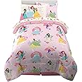 Disney Princess Kids Bedding Super Soft Comforter And Sheet Set, 4 Piece Twin Size (Prints may vary)