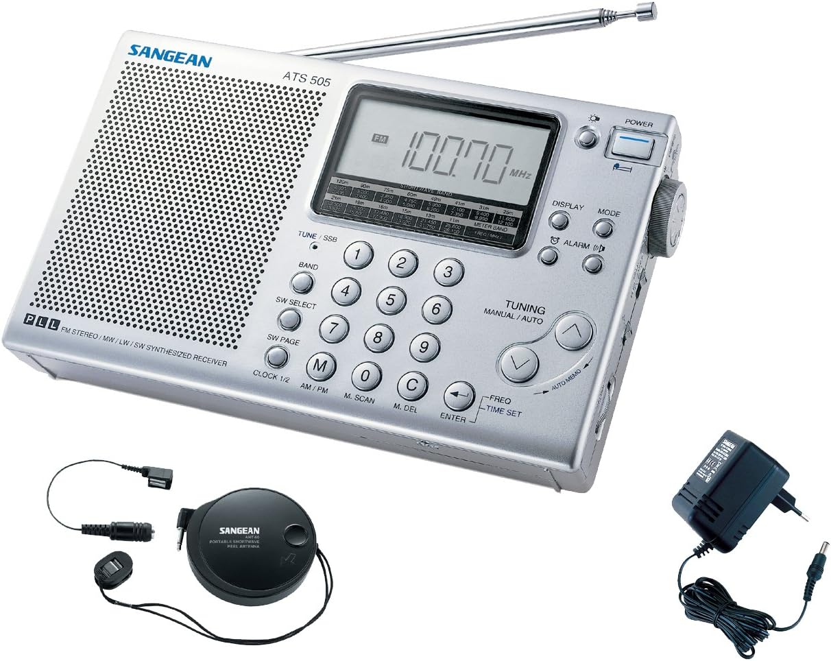 Sangean ATS505 Digital World Receiver Digital Silver radios (Digital