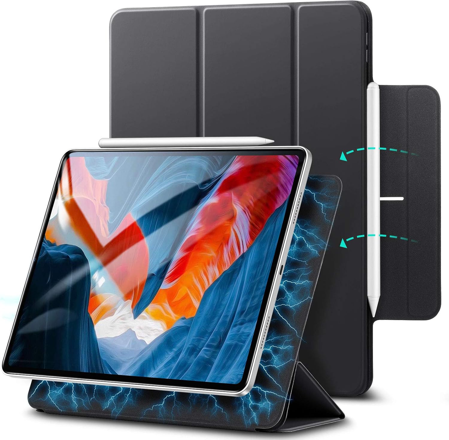 ESR for iPad Pro 12.9 Case (2022/2021/2020, 6th/5th/4th Gen), iPad Air 13 inch Case 2025/2024, Convenient Magnetic Attachment