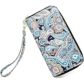 LOVESHE Women Wallet Card RFID For Womens Holder Blocking Credit Small Zipper Purse Pocket Bifold Slim Coin ID Ladies Wristlet Clutch Large Capacity Window Case Travel Zip Women's