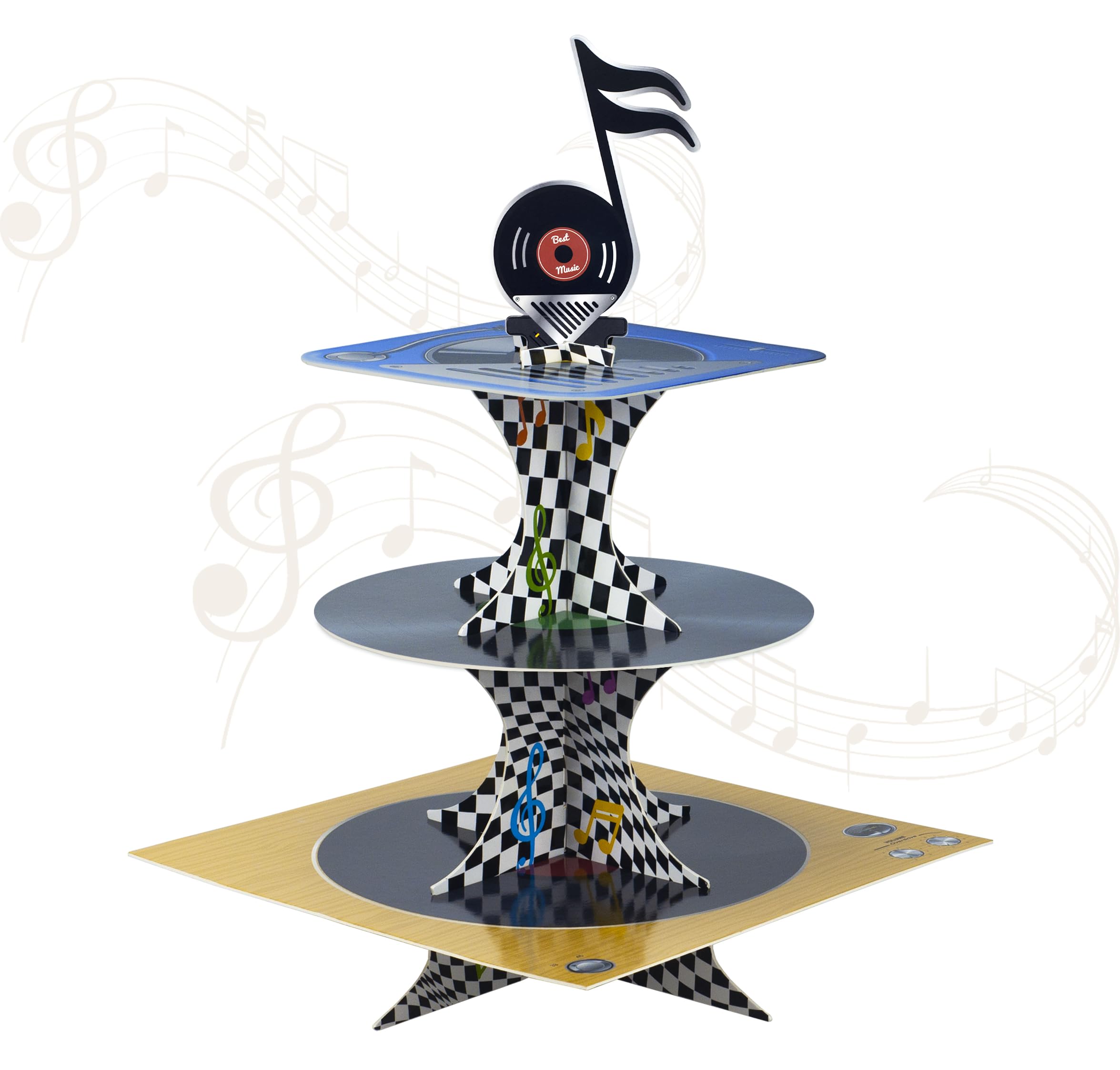 45er-Set 1950er Cupcake-Topper – Rock'n'Roll Party-Deko Für Retro-Themen (50er/60er Jahre)