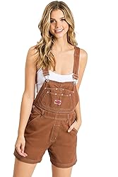 Revolt Women's Juniors Classic Twill Short Overalls