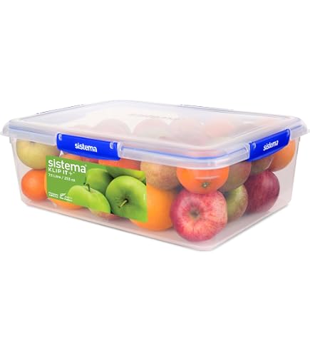 Sistema KLIP IT PLUS Récipient Conservation Alimentaire Carré 5,5 Litres - Hermétique Empilable - Sans BPA