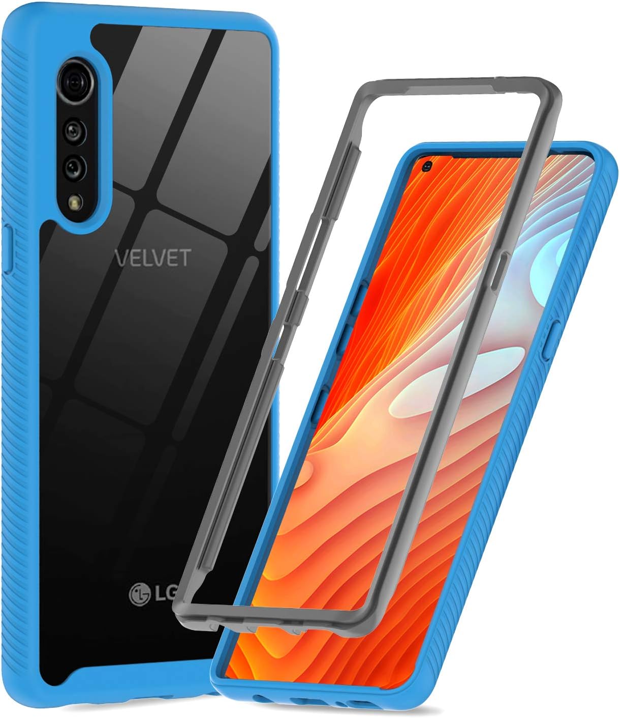 LG Velvet Case, LG Velvet Phone Case, LeYi FullBody