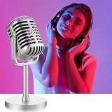 Thinp Classic Retro Microphone Prop Vintage Style Stand Antique Decor Fake view 5