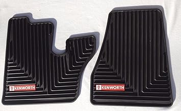 Kenworth T600 660 W900 C500 Oem Black Rubber Floor Mats W Red Logo Fits 2005 2017