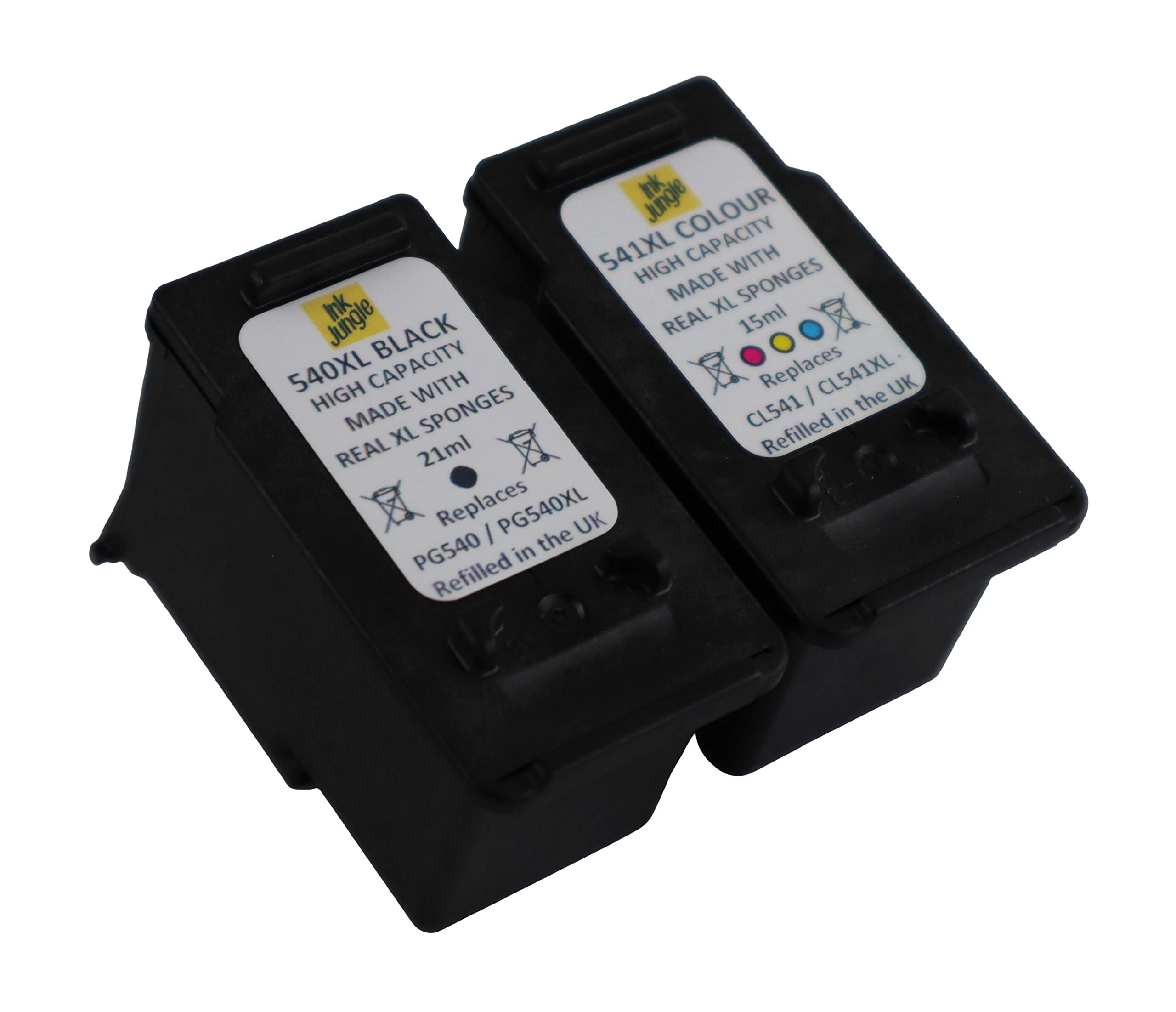 Ink Jungle PG-540XL Black & CL-541XL Colour Remanufactured Ink Cartridge For Canon PIXMA MX455 Inkjet Printers