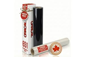 Roll of Oracal 651 Black Craft Vinyl - Adhesive Vinyl for Cricut, Silhouette, and Cameo Cutters - Matte Finish - Outdoor and 