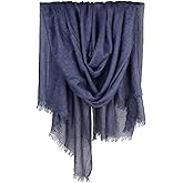 Iristide Women Summer Scarfs Large Long Lightweight Linen Beach Gauze Shawl Wrap 75”×43”