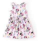 Disney Minnie Mouse Princess Frozen Elsa Stitch Girls Dress Sleeveless & Short Sleeve Casual Summer Clothes Baby to Toddler