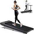 WELLFIT Walking Pad with 10% Incline, Under Desk Treadmills with Voice Control Mute Remote,Lightweight Portable Treadmill for Home Small Office, 2.5HP Quiet Walking Pads Work with KINOMAP Apple Health
