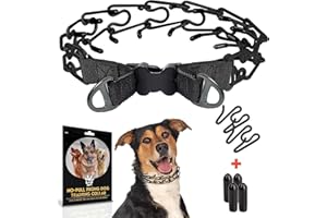 PET JETT Adjustable No Pull Dog Traning Collar with Buckle for Small Medium Large Dogs (Packed with Extra Links)