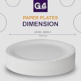 G4GADGET 30 Pack 9 Inch Paper Plates Disposable Party Plates view 3