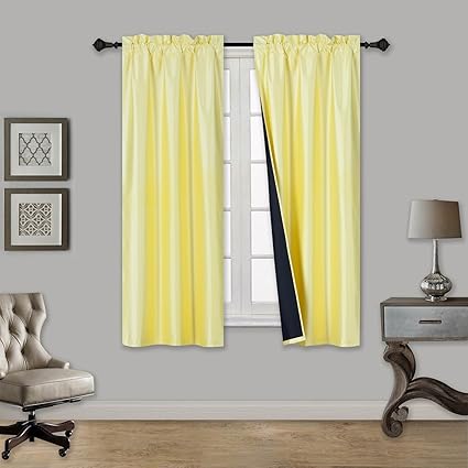 Amazon Com Gorgeoushome 1 Silky Panel Absolute Darkness Black