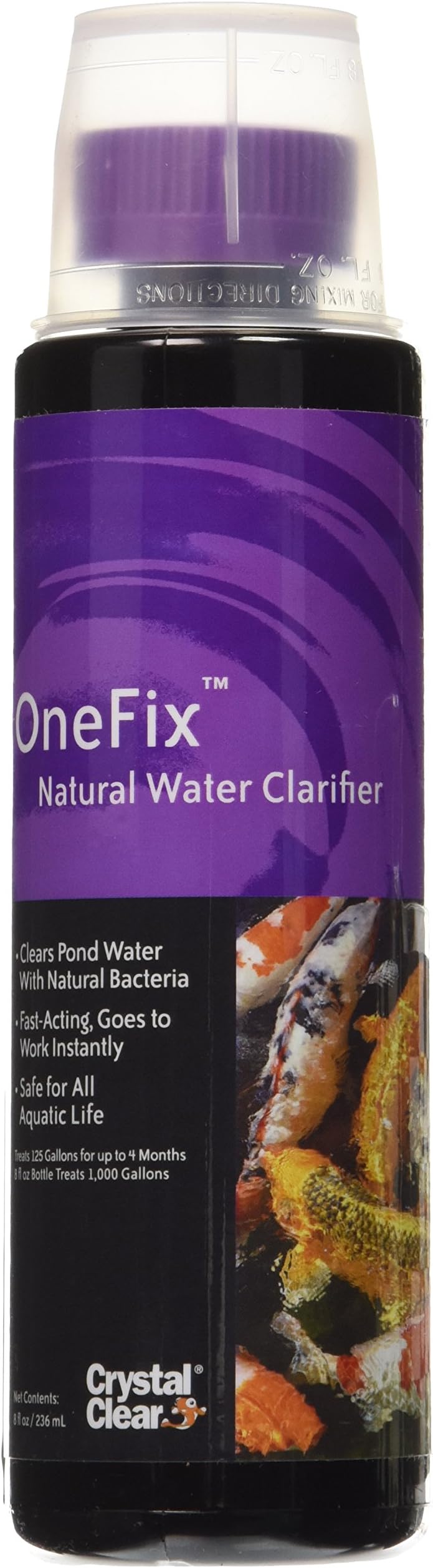 airmax ecosystems cc021-8 CrystalClear, 8 -ounce, OneFix Pond Cleaner