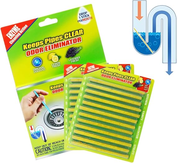 DAZHONG Drain Cleaner Sticks Deodorizer Drain Strip NonToxic for