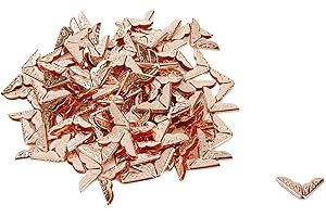 Mcredy Book Corner Protector,Metal Triangle Guard Edge Cover for Book Scrapbooking Albums Menus Notebooks Folders,Rose Gold,Pack of 100