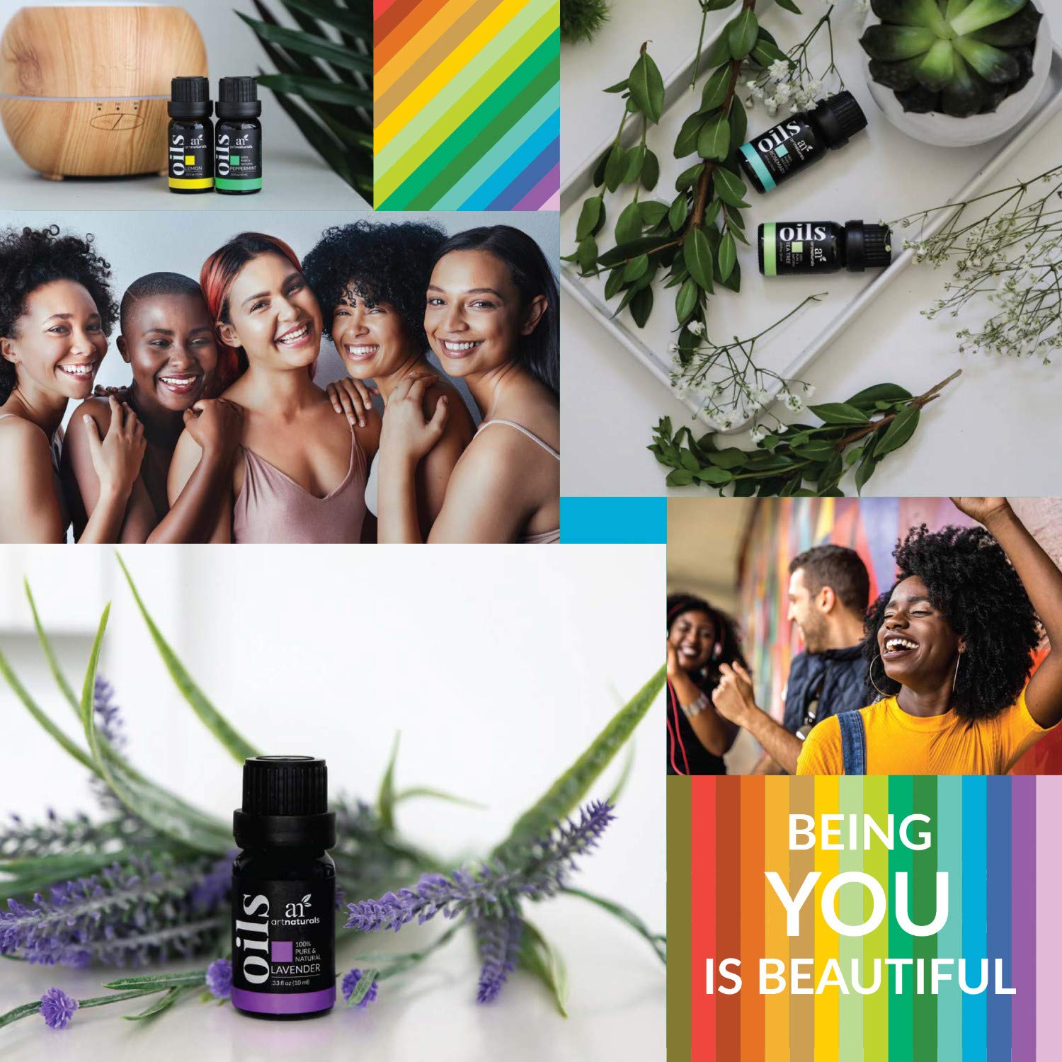 ArtNaturals Therapeutic-Grade Aromatherapy Essential Oil Set – (8 x 10ml) - 100% Pure of the Highest Quality Oils – Peppermint, Tea Tree, Lavender, Eucalyptus: Beauty