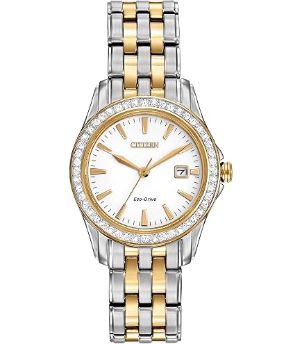 Citizen Eco-Drive (Modelo: EW1544 – 53A) reloj casual para mujer de cuarzo y acero inoxidable en dos tonos : Ropa, Zapatos y Joyería