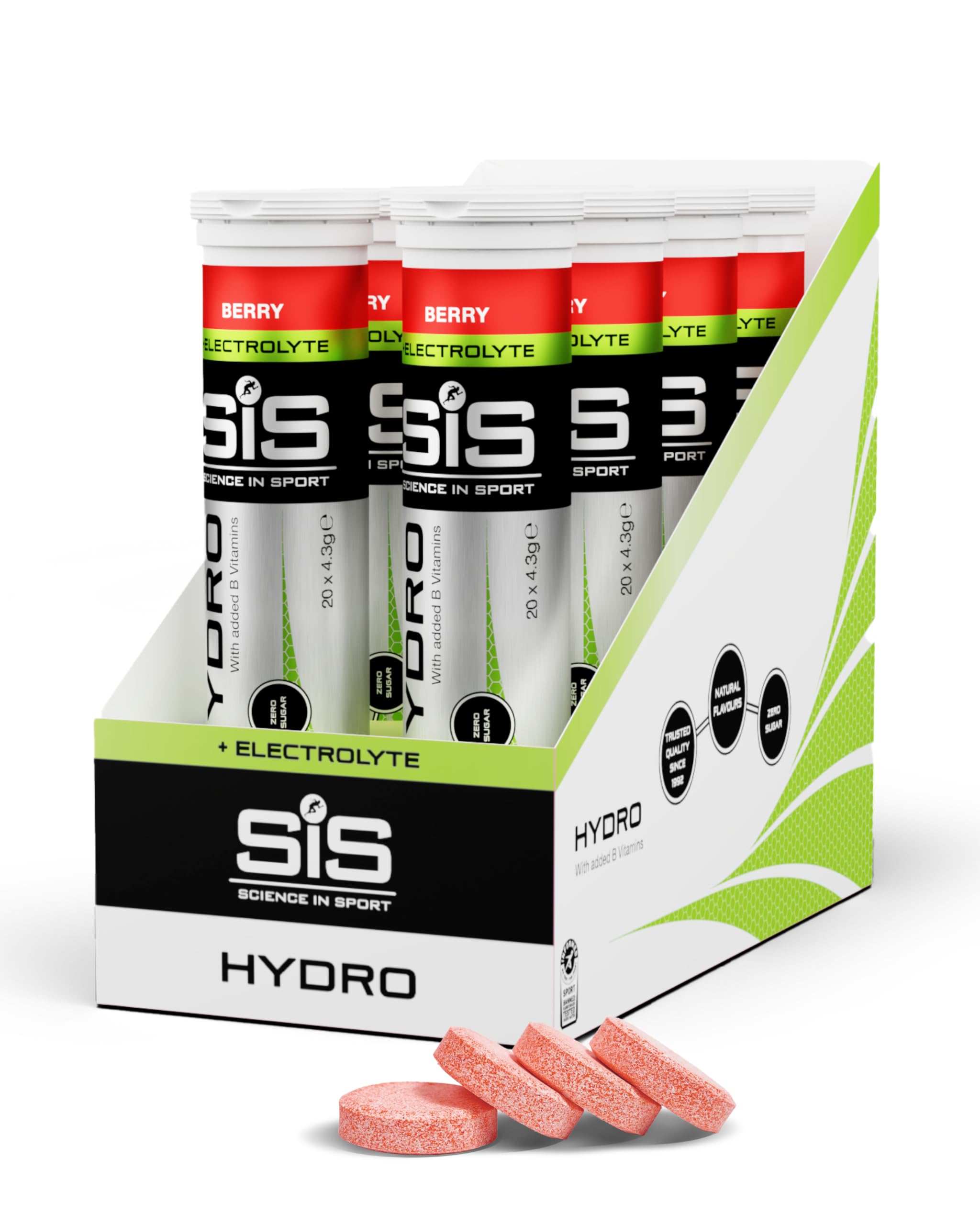 Science in Sport Hydro Electrolyte Tablets 160 pcs. Berry – Vegan & Gluten-Free, Ideal to Promote Hydration and Maintain Electrolytes Balance (Packaging May Vary)