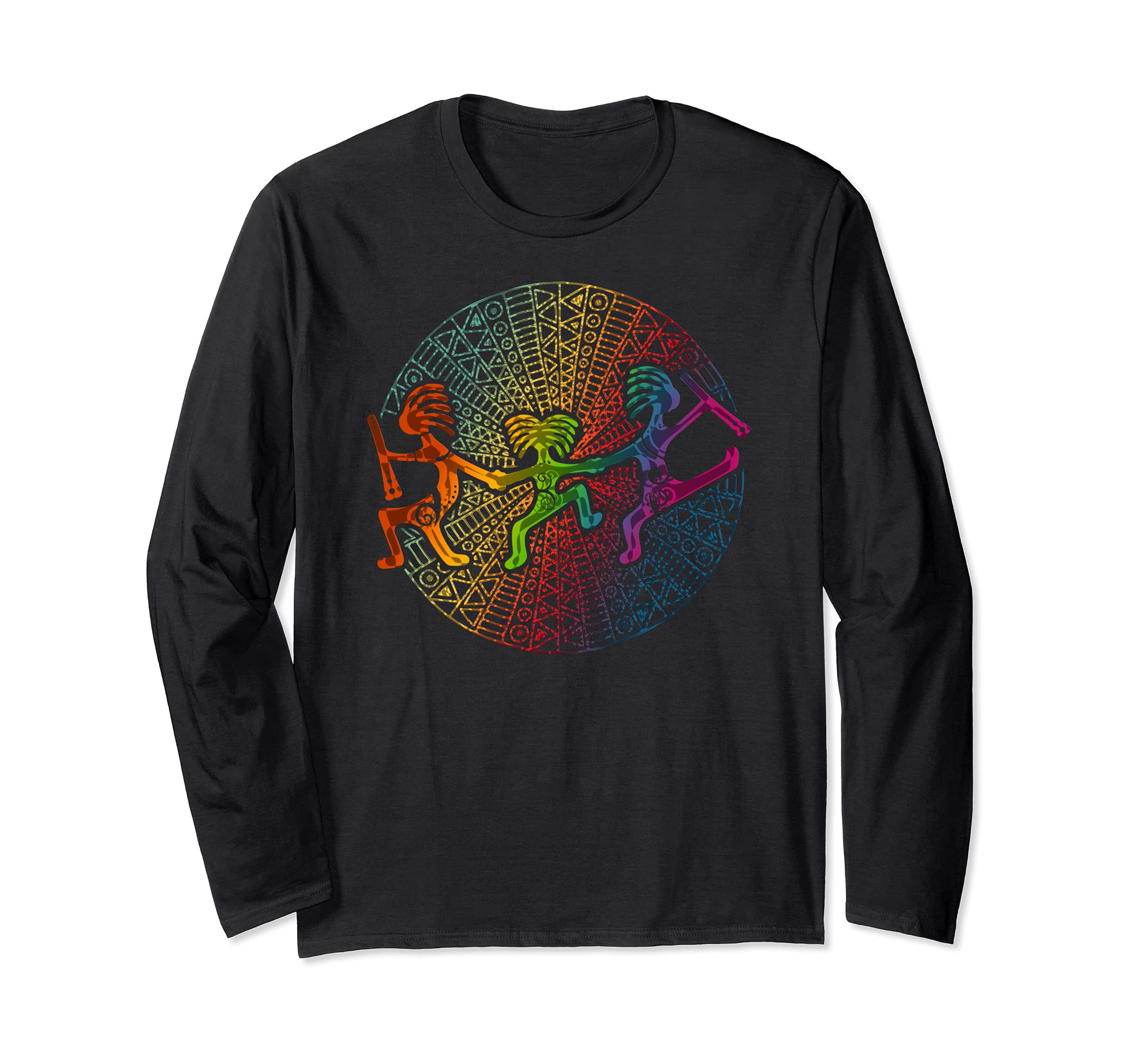 Kokopelli Family Has Fun - Mandala 1 - Fan Fun Long Sleeve T-Shirt