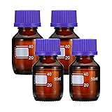 PATIKIL 4 Pack Reagent Media Storage Bottles, 50ml