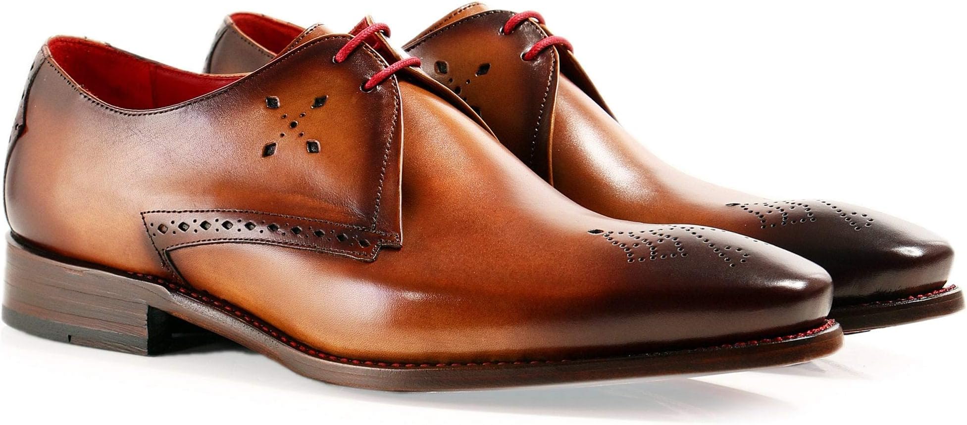 Jeffery West Men's Leather Nightstalker Gibson Shoes Brown