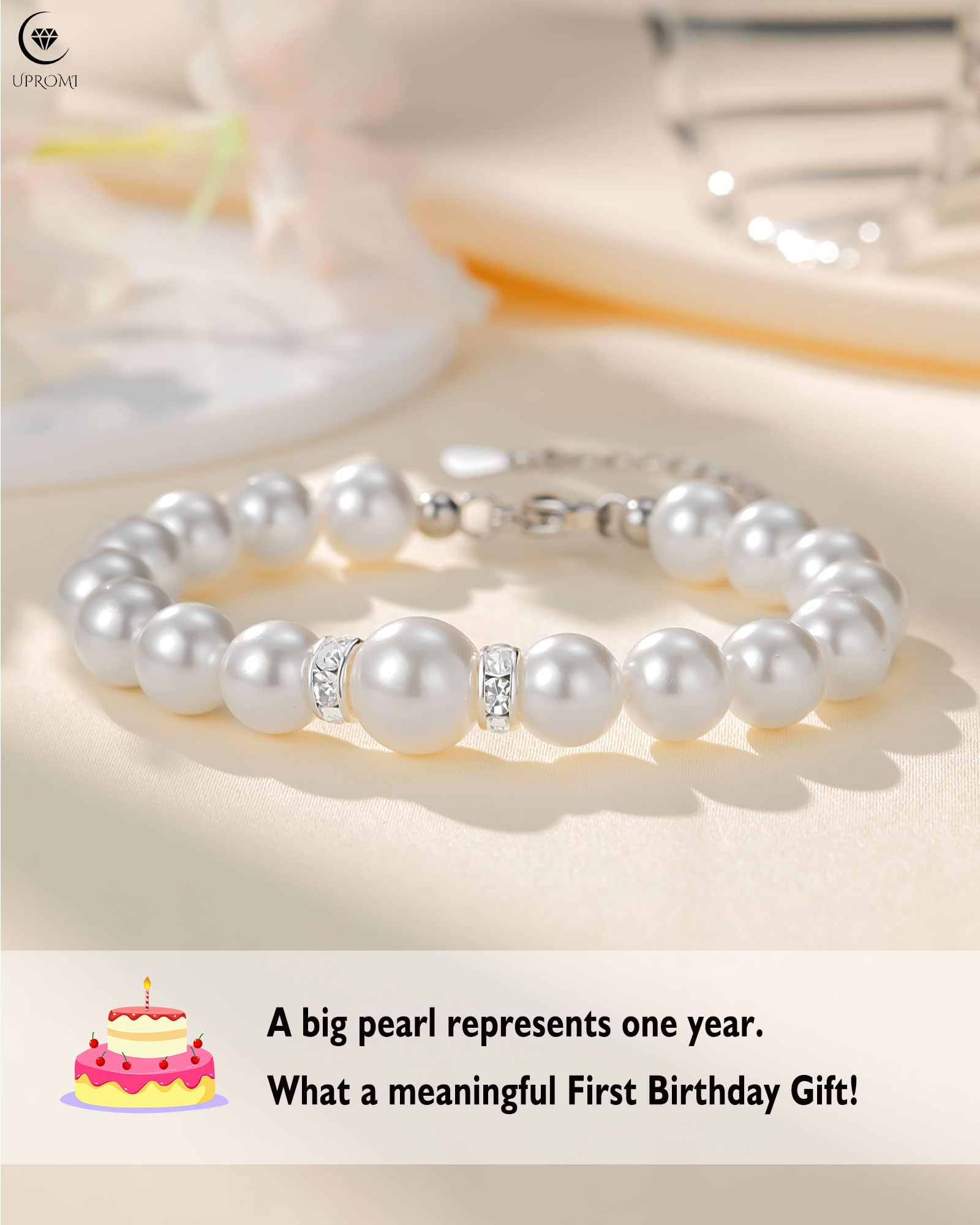 UPROMI First Birthday Gifts for Girls Bracelet