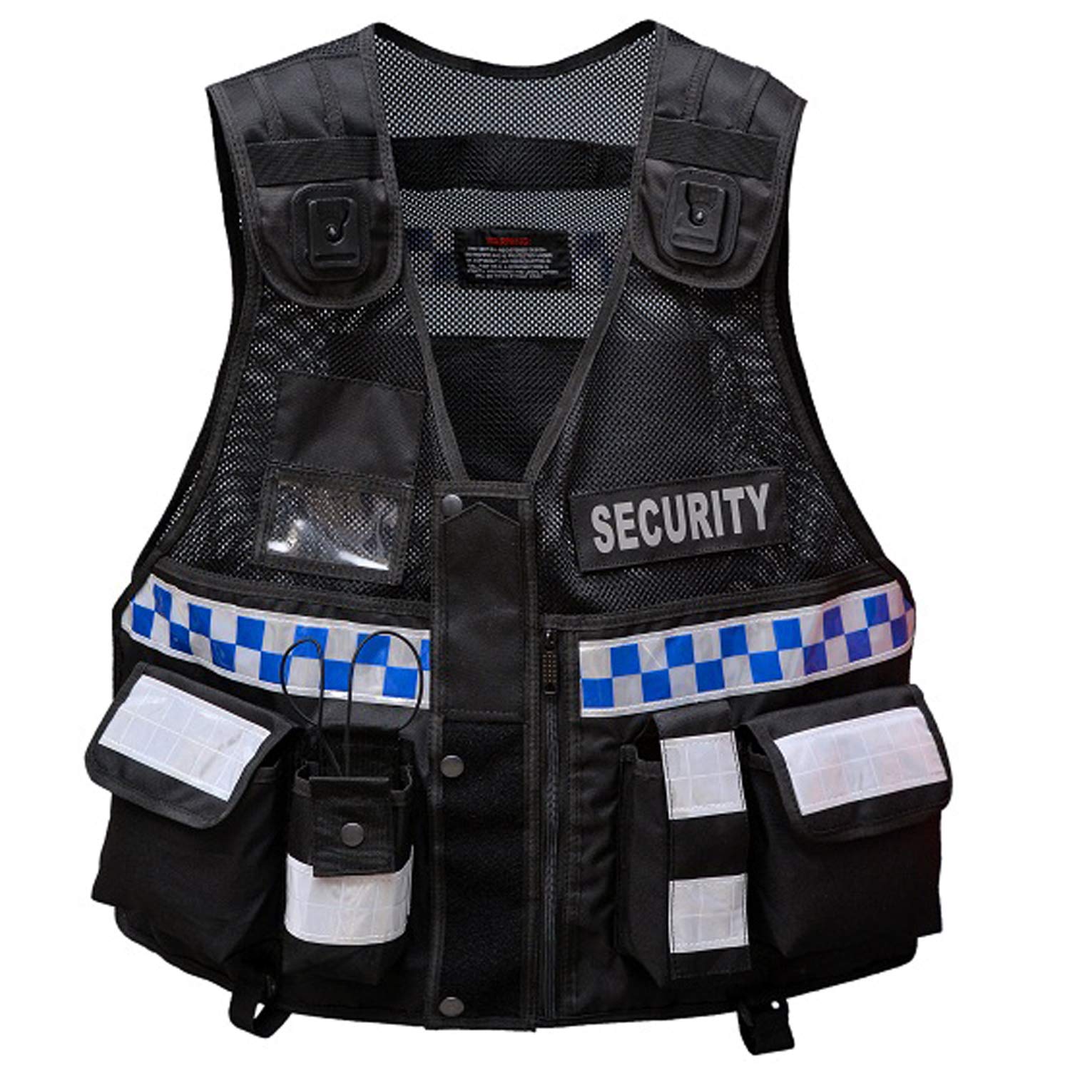 New Model Hi Viz Tactical Vest,Dog Handler, Security Vest, Tac Vest (Black Security)