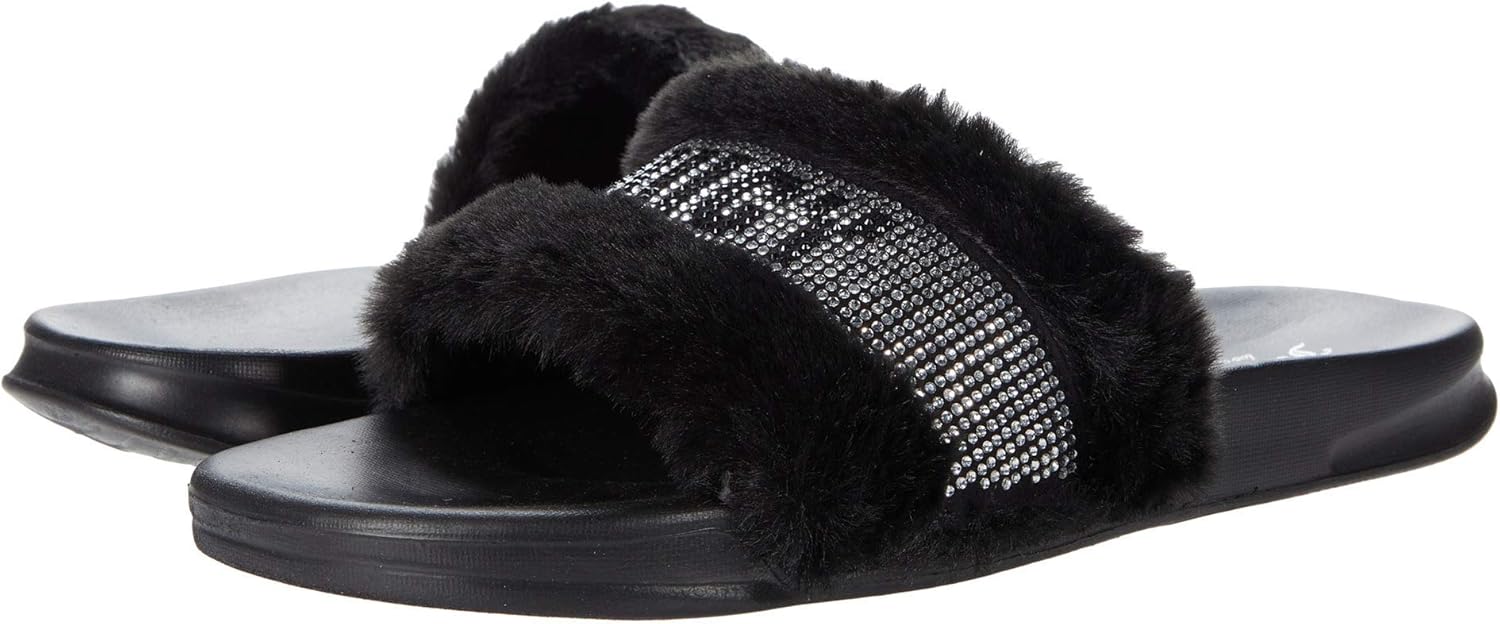 Juicy Couture Women's, Womens Slide Sandals, Slipper Sandals, Furry