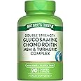 Nature's Truth Glucosamine Chondroitin MSM Complex | 90 Caplets | with Turmeric | Double Strength | Non-GMO & Gluten Free Supplement