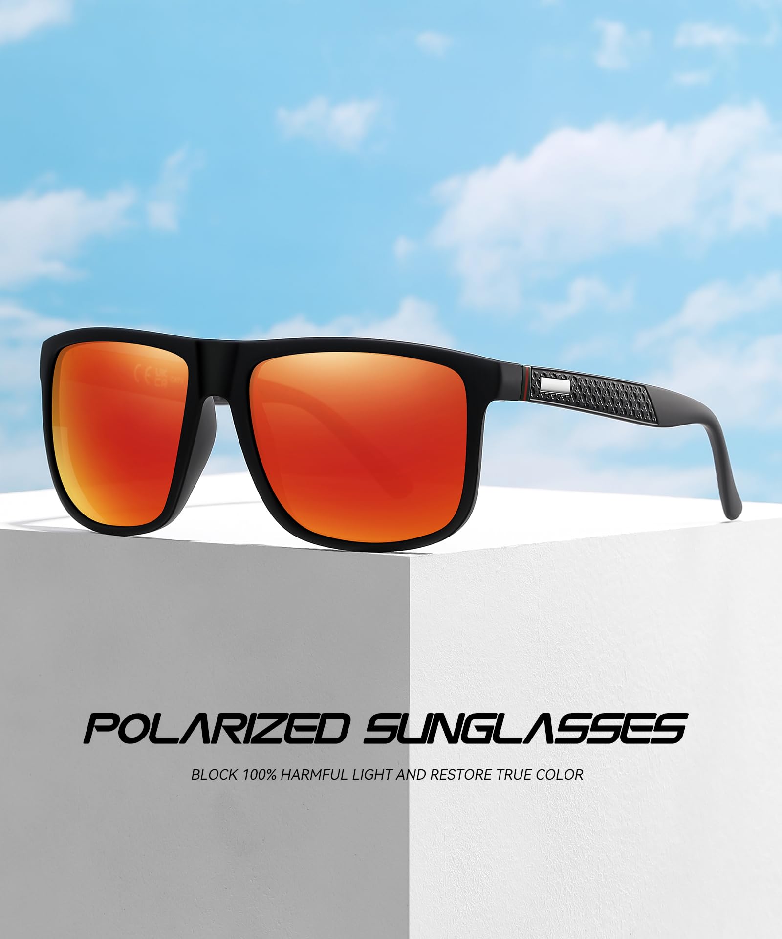 Perfectmiaoxuan Polarisierte Sonnenbrille Herren/Damen ; Vintage/Klassisch/Elegant Brillengestell; HD-Pilotobjektive; Golf/Fahren/Angeln/Reisebrille/Outdoor-Sportarten Mode Sonnenbrille 6