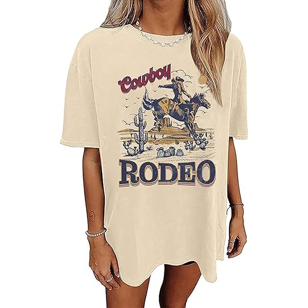 Amazon.com: Cowgirl Oversized Tshirts Women Western Cowboy