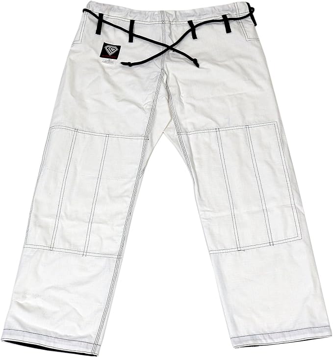 KO Sports Gear White Gi Pants 100 Cotton Preshrunk Rip