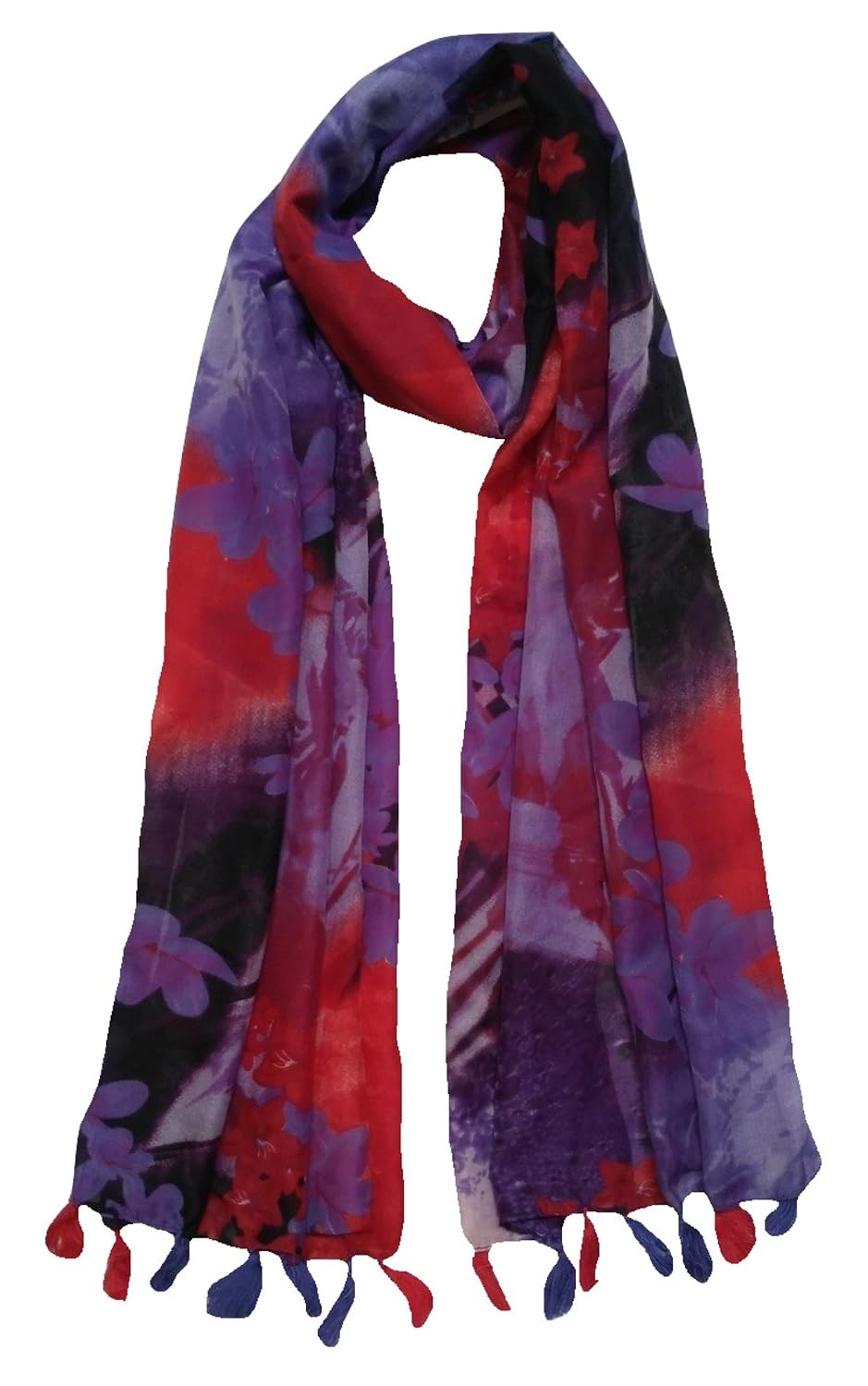 fusfus women's cotton scarf(f0105, white, free size) - set of 4
