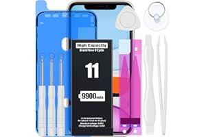EMNT （9900mAh Battery for iPhone 11 (2024 New Version), (Model:A2111, A2221, A2223) High Capacity Than Others Replacement Battery with Complete Repair Tool Kit and Instructions.