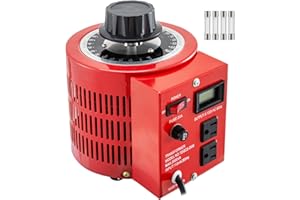 Uargd 2000VA 20A Auto Transformer with Digital Display, 110V Input, 0-130V Adjustable Output, 60Hz Voltage Regulator