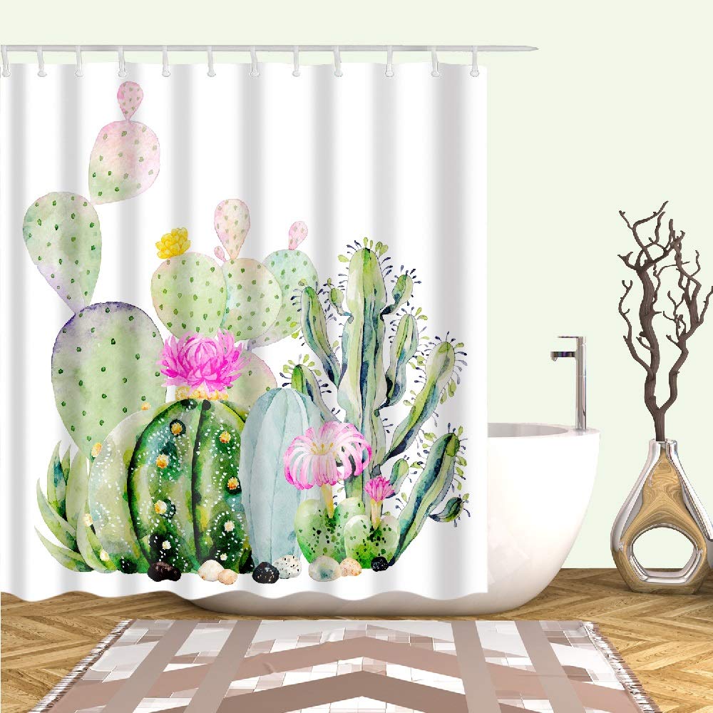 YONG-SHENG Shower Curtain Mould Proof Mildew Resistant, 100% Polyester Bathroom Curtain with 12 Hooks, Waterproof Polyester Fabric Bathtub Curtain, Washable, Quick Dry,180 x 180 cm (71 x 71 Inch)