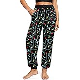 For G and PL Women St Patricks Day Clover Jogger Pants Elastic Waist Lounge Pants with Pockets