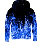 uideazone Hoodies for Boys Girls 3D Printed Hooded Sweatshirts Long Sleeve Pullover Hoody with Pocket 3-16Y