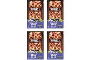 Flatout Thin Pizza Crust, Rustic White (4 Packs of 6 Pizza Crusts)