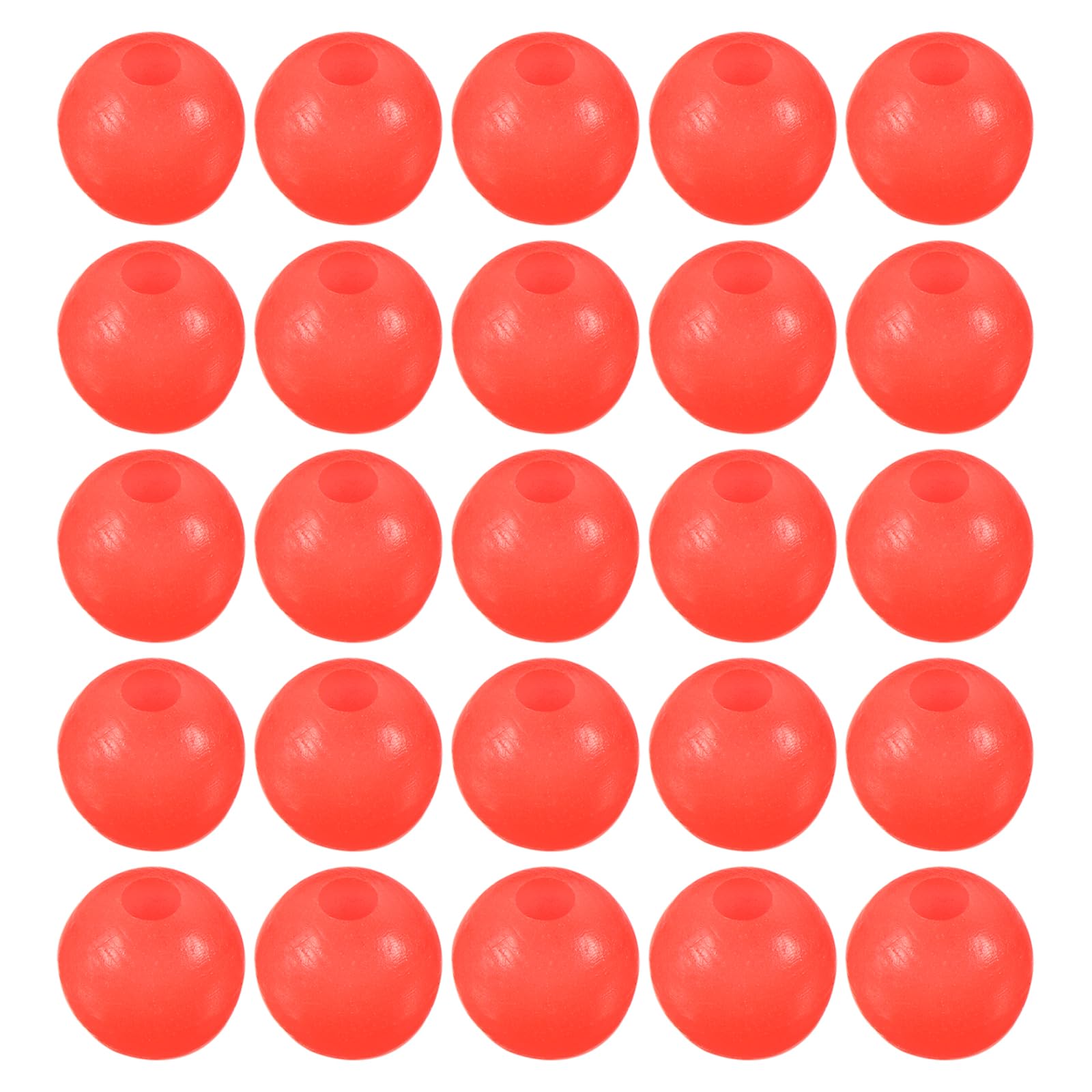 M METERXITY 200 Pcs Glow Fishing Beads - Plastic Luminous Round Soft Bait Egg Lure Rigs Apply to Outdoor Tackle Tool (5mm, Red)