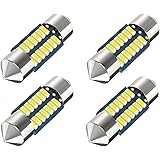 Serundo Auto DE3175 Led Car Bulb 31mm 1.22in Led Festoon Bulb, DE3021 DE3022 DE3023 6428 6430 7065 Led Festoon Bulb, 6000k Wh