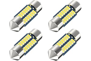 Serundo Auto DE3175 Led Car Bulb 31mm 1.22in Led Festoon Bulb, DE3021 DE3022 DE3023 6428 6430 7065, 6000k White Super Bright Interior light Used for Car Map Dome Light etc,Pack of 4pcs