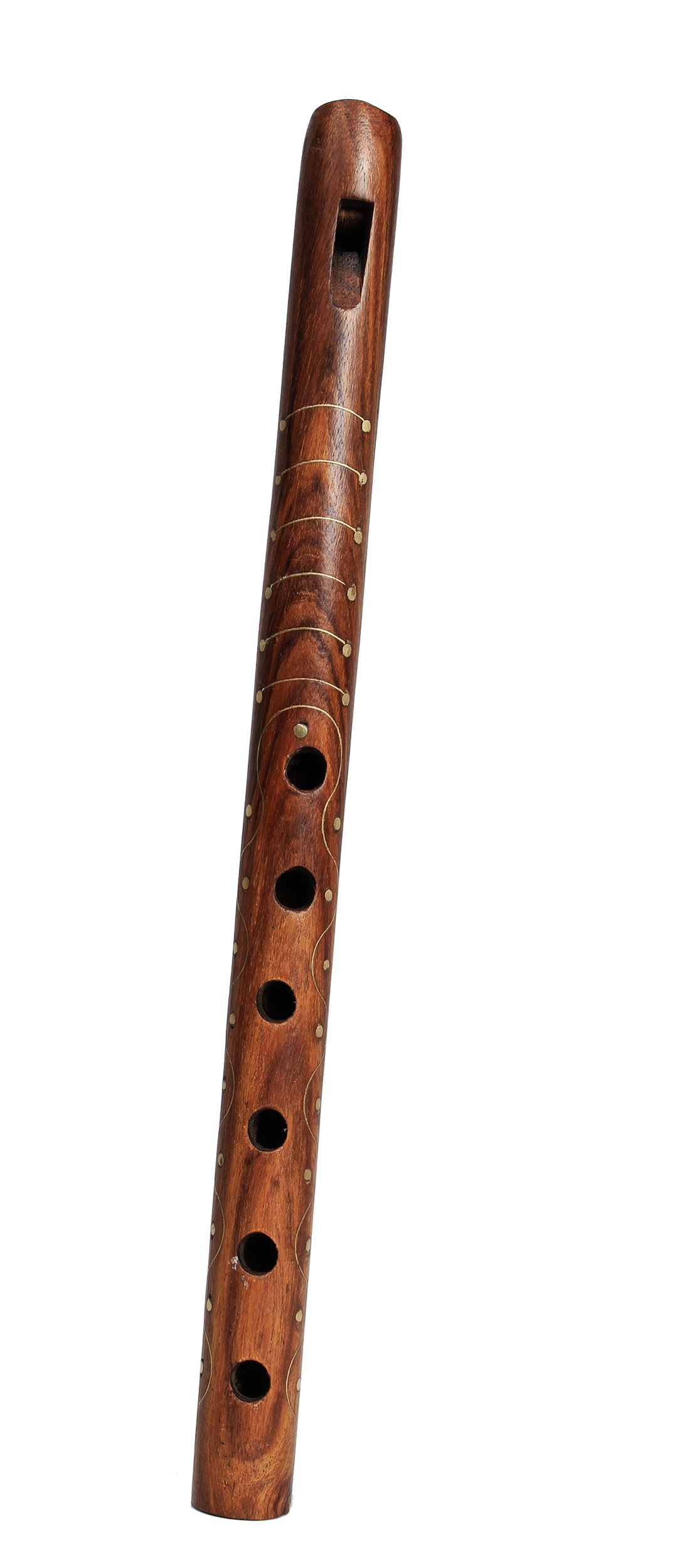 Buy 13" Authentic Traditional Hand Carved Wooden Decorative Flute