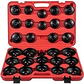 VEVOR 30-Piece Oil Filter Wrench Kit, Durable Steel Sockets for Oil Filter Removal, 3/8" Drive, Slim Design for Effortless Fi
