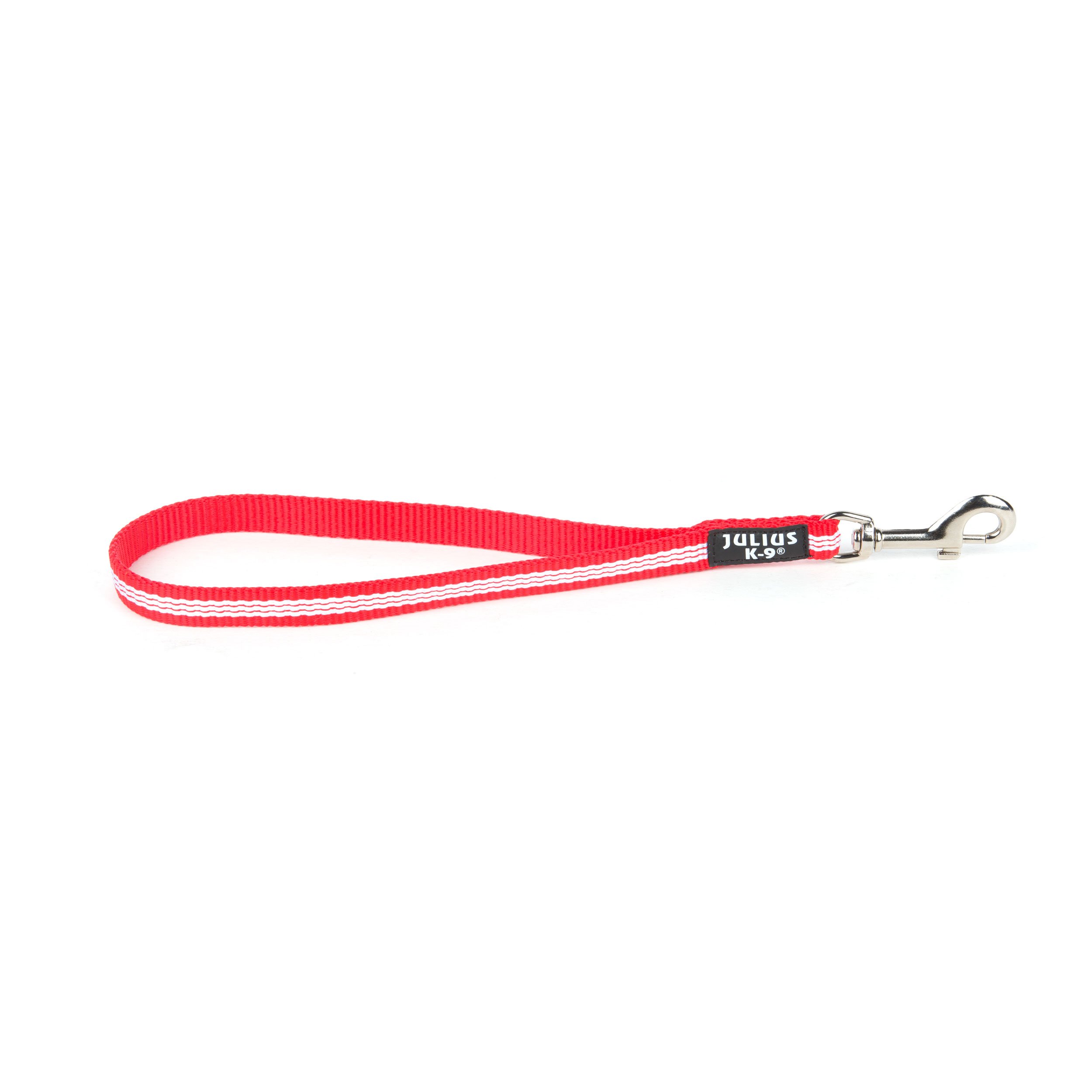IDC Tubular Webbing Short Leash, 14 mm x 35 cm, Red