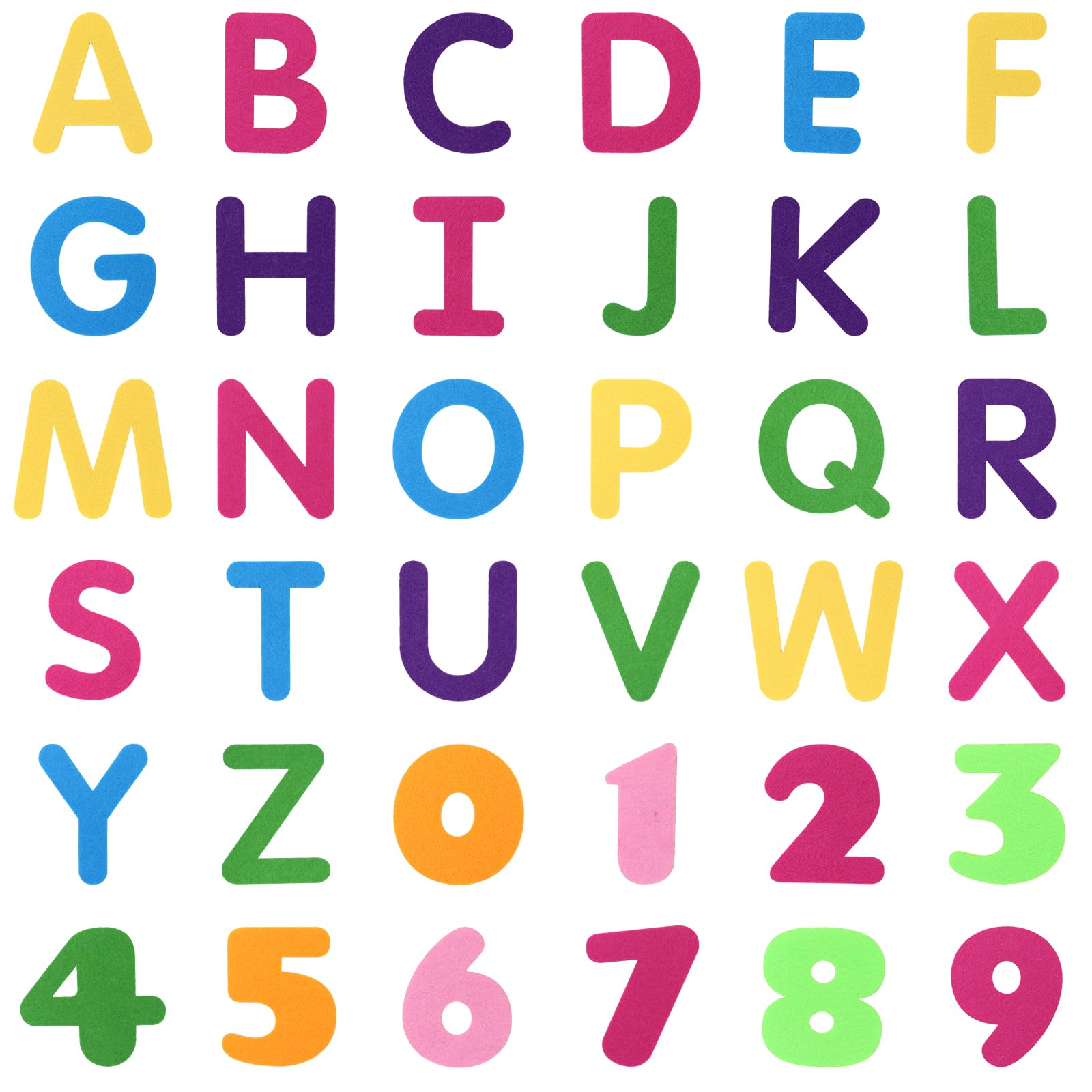 Photo 1 of BXI 36 Pcs Alphabets Numbers & Letters Felt Board Story Pieces Set for Toddlers, Preschool & Kindergarten, Precut Felt Figures for Preschool Crafts Activity Early Learning Storytelling
