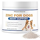 Zinc for Dogs, Heart Support Supplement for Dogs, Promote Heart Function | Healthy Skin and Coat, Strengthen Immune Function, Cellular Growth with Biotin, Selenium and Vitamins